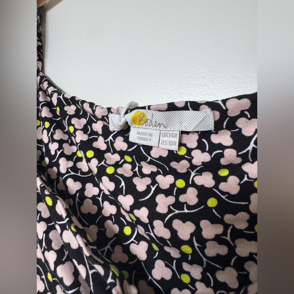 Boden sweetheart jersey midi dress with sleeves size US 10 R - Picture 7 of 7